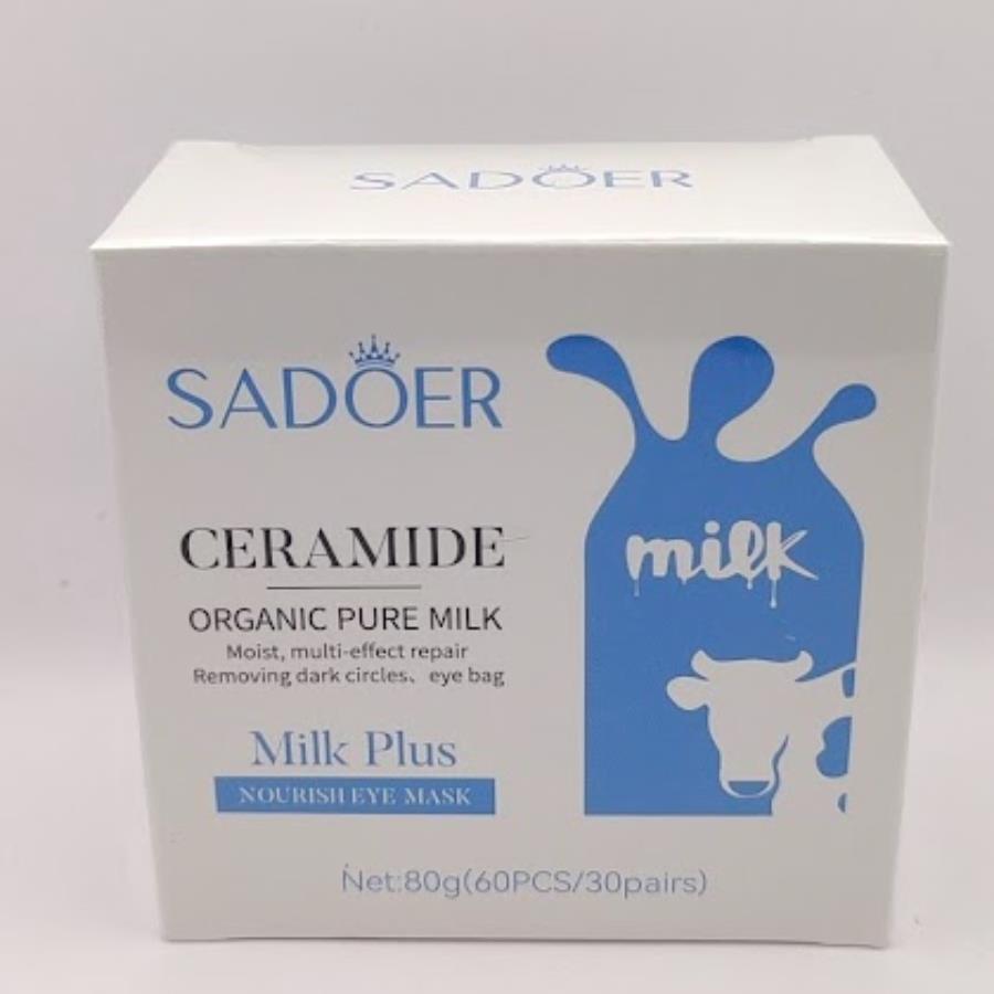 Sadoer Ceramide Milk Plus Nourish Eye Mask – Parches para Contorno de Ojos con Ceramidas (60 pzas / 30 pares)